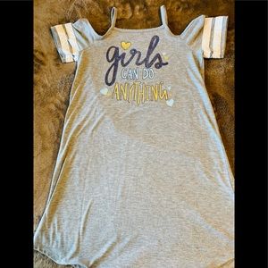 Girls Cold shoulder cotton dress